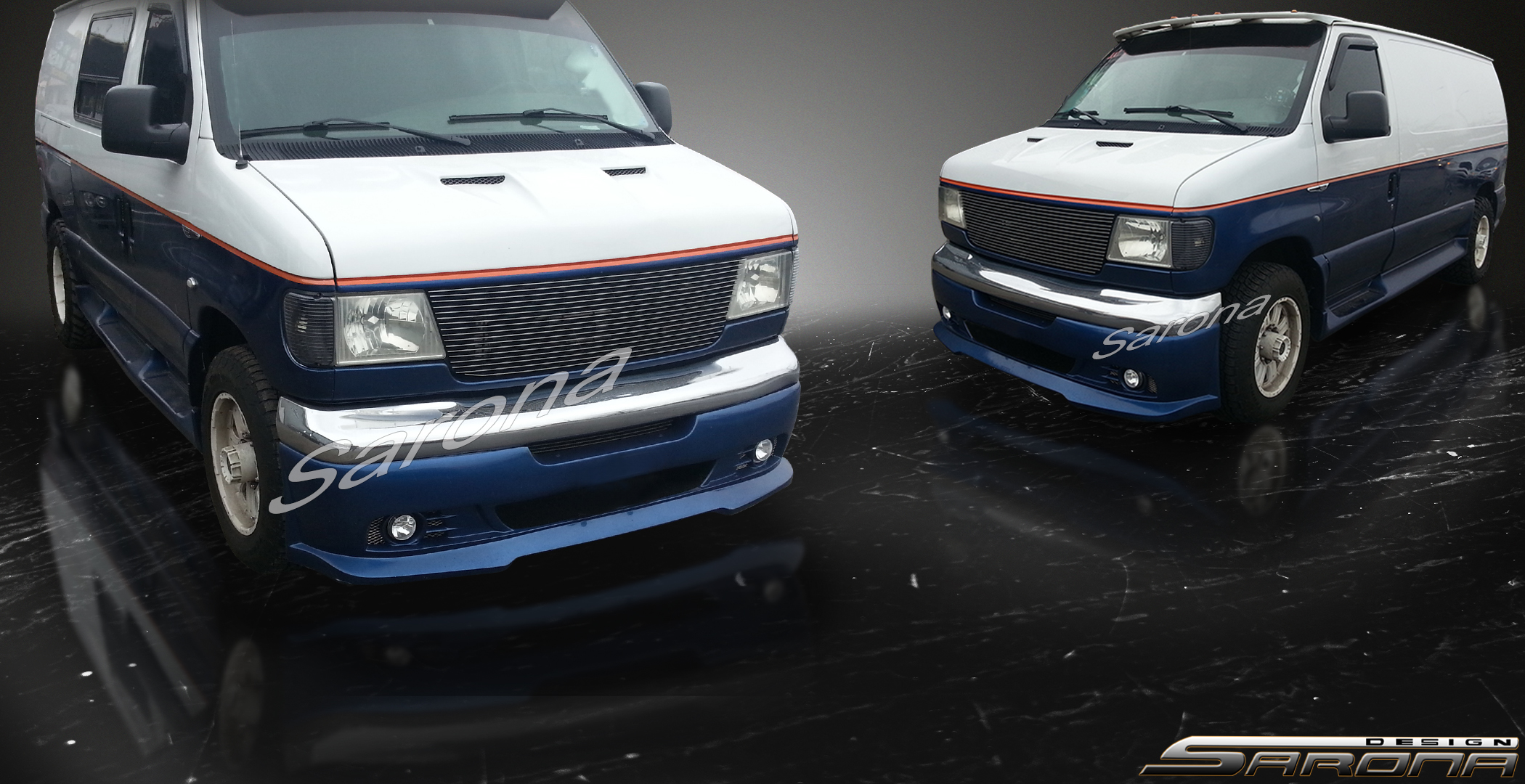 Custom Ford Econoline Van  Short Wheel Base Body Kit (1992 - 2007) - $2500.00 (Part #FD-036-KT)